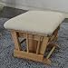 Veelar Natural Glider Rocking Nursing Maternity Breastfeeding Chair With Footstool (Beige Fabric)