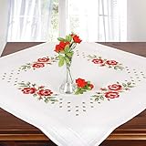 ★ El tamaño de los productos es de aprox. 80x80 cm. El mantel es de 100% poliéster y el hilo de bordar, de 100% algodón