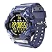 Produktbild QUARKJK Smart Watch Sports Camouflage Wristband Remote Control Fitness Bracelet Bluetooth Pedometer Stopwatch Men es Smartwatch,Blue