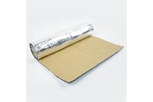 GDFNMOGO Alfombrilla aislante de sonido para coche, aislamiento acústico e insonorización, aislamiento térmico para coche, a prueba de calor, amortiguamiento de sonido, espuma de celda cerrada impermeable