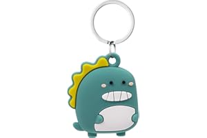AXFEE Airtags in Silicone Lavabile, Porta Air Tag per GSP Apple, Airtag Cover per Chiavi Zaini e Animale, Portatile, Anti-graffio, Mantiene un Segnale Forte-Dragone Verde