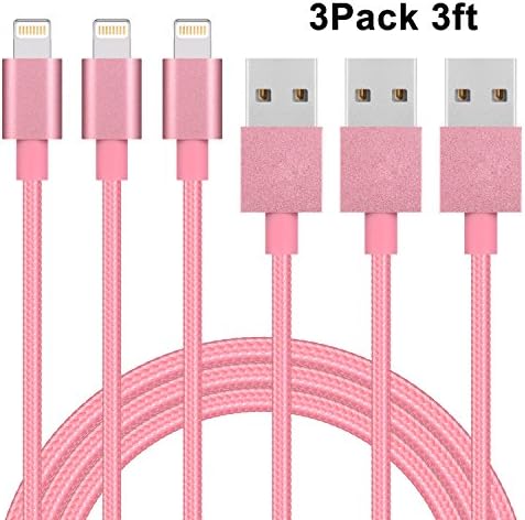 Lightning Cable iPhone charger (3pcs 3ft Gold)