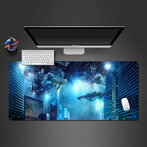 Preisvergleich Produktbild Super heiße Spielmausunterlageart und weisecomputertastatur- Tabellenmatte der kühlen Wolfmausunterlage große Spielmatte 600x300x2