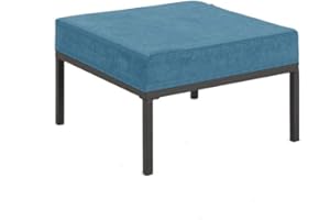‎MINGONE Mingone Sofa Hocker Sessel Hocker Ecksofa mit Leinen Sofa DIY Design Sofakombination Fußstütze, Blau 62x64,5x28cm