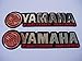 Produktbild 3D red / chrome YAMAHA stickers decals Aufkleber - set of 2 pieces