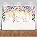 Produktbild Mehofoto Dancing Girl Theme Happy Birthday Kulisse 7x5ft Vinyl Birthday Party Banner für Mädchen Blumen Fotografie Hintergrund 1. Geburtstag Foto Kulissen