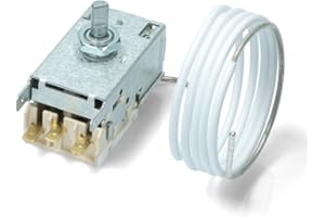 DL-pro Termostato para Liebherr 6151086 Ranco K59L1287 compatible con Miele 1513061 AEG 5026750700/7 899671069599/1 Regulador de temperatura con tubo de protección capilar para frigorífico