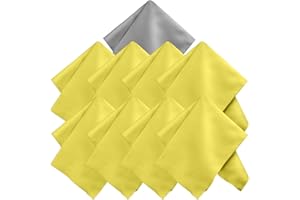 EDISON & KING Panno pulisci occhiali (9X 20cm x 20cm) - Panni in microfibra per lenti, display, vetro e fotocamera