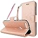 Produktbild Huawei Honor 8 Hülle, Fraelc® Bookstyle Flip-Case Herz Muster Design Leder Brieftasche für HUAWEI HONOR 8 Klapphülle mit Standfunktion & Kartenfach Etui Magnetverschluss Handytasche Rose Gold