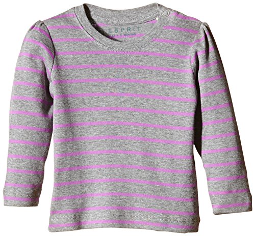 ESPRIT Baby-Girls 095EEAK001 ESS Striped T-Shirt, Medium Grey, 12-18 Months (Manufacturer Size:86)