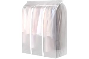 Funien Bolsas para Ropa para guardarropas, Funda Protectora de Ropa para Ropa Bolsa de Almacenamiento de Ropa Colgante Translúcida a Prueba de Polvo Bolsa de Almacenamiento Colgante Impermeable para
