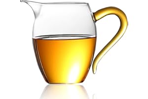 MOZENTEA Gong Dao Bei, Glass Cha Hai for Gong Fu Tea & Coffee or Cream Sharing Cup Milk Serving Pitcher HB-GB-2 (11.8 oz/ 350 ml)