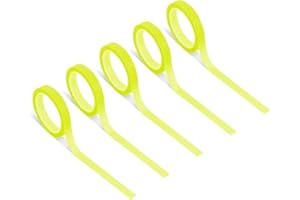 AIEX 5 Rolls Highlighter Tapes, 0.23inch x 16.4ft Colored Transparent Tape Fluorescent Neon Tape Removable Highlighters for Students Teachers Reading Taking Notes at Class Home Office (Yellow)