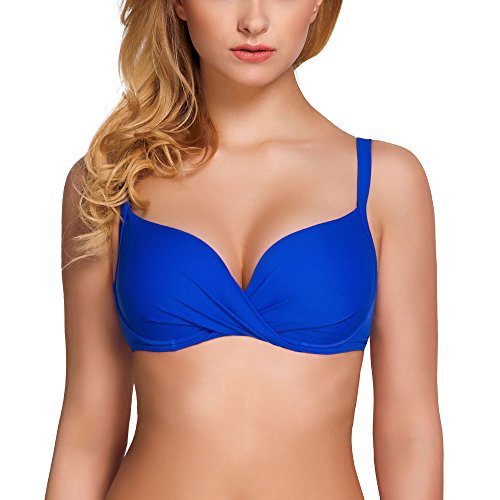 Vivisence 3209 Bikini BH Dame Bademode Bikinioberteil Musterlos Versteift Gerafft Setteil EU
