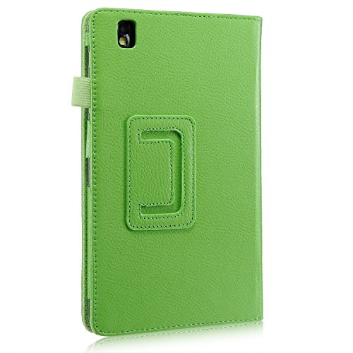 Invero® Premium Hülle Ledertasche umfasst Ständer Feature, Displayschutzfolie und Eingabestift Kugelschreiber für Samsung Galaxy Tab Pro 8,4 Zoll SM-T320 SM-T325 (Grün / Green) - 2