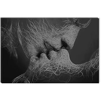 Startonight Leinwand Wand Kunst Schwarz und Weiß Adam und Eva