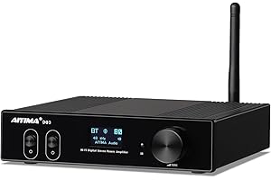 AIYIMA D03 Bluetooth 5.0 150W x 2 STEREO HIFI 2.1 CH Numérique Sound Amplificador 24bit / 192kHz Classe D Amplificateur d'alimentation USB DAC Coaxial Optical OLED OLED APTX SUBWOOFER