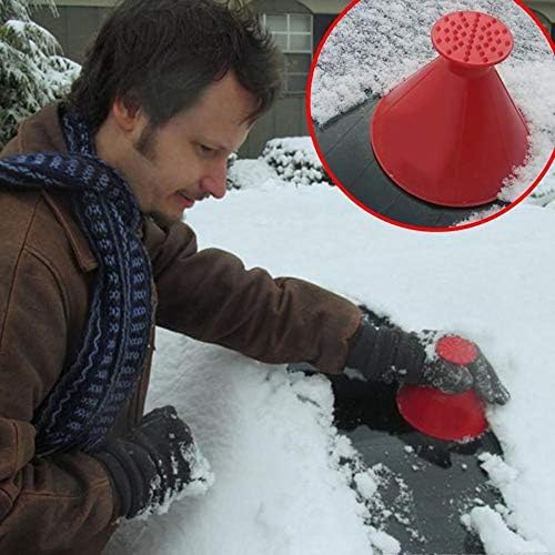 Scrape A Round Magic Ice Snow Scraper for Car Window, Snow Shovel Cone-Shaped Windshield Ice Scraper Snow Shovel Cleaning Tool