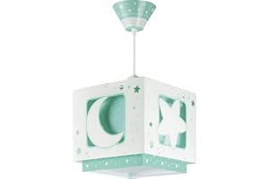‎DALBER Dalber kinderlampe Pendelleuchte Hängelampe Fluoreszierende Mond und Sterne MoonLight grün, 24 x 24 x 21 cm