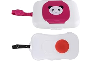 dispensador de toallitas húmedas Fiyuer 2 Pcs Reutilizable wet wipes dispenser para Viajes Cochecito Mochila