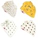 Produktbild Zippy Fun Baby und Kleinkind Bandana Lätzchen – saugfähig 100% Baumwolle vorne Dribble Lätzchen mit verstellbaren Trägern (4 Stück Geschenk-Set) Grau/Weis