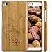 Produktbild Semoss Ultra Slim Thin Löwenzahn Schutzhülle in Natur Bambus Handyhülle Bumper Cover für Huawei P8 Lite Dandelion Bamboo Holz Case Harte Bamboo Handytasche Etui Schale