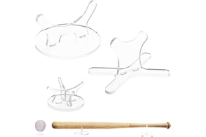 FREEBLOSS 1 Set Desktop Baseball Bat Stand Acrylic Baseball Bat Desk Display Holder with 1 Set Baseball Display Stand Ball Display Holder Softball Bat Storage Desk Rack Baseball Bat Display Holder