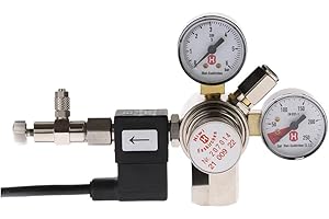 Hiwi Druckminderer CO2 Mehrweg fest verbauter Adapter z.B. für Sodastream Zylinder o.a. mit Magnetventil