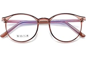 KOOSUFA Okulary z filtrem niebieskiego światła, retro, okrągłe, ultra lekkie, TR90, oprawki okularów, ochrona przed niebieskim światłem, okulary bez korekcji wzroku, damskie okulary komputerowe,