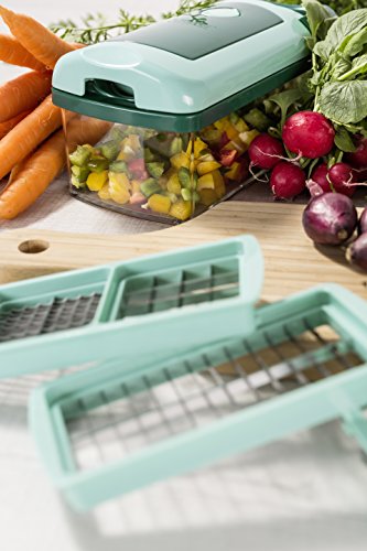 Nicer Dicer Fusion smart | Messereinsätze | 3 Teile | Bekannt aus TV | NEU Farbe Mintgrün - 2