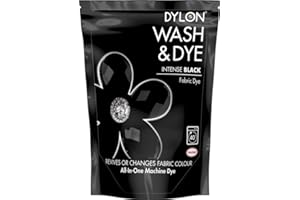 ASA Intense Black Machine Fabric Dye | Fabric Dye for Clothes & Soft Furnishings Wash for Coloring Clothes, Bed Sheets | Arts & Crafts, Textile, Home Decor (Intense Black)