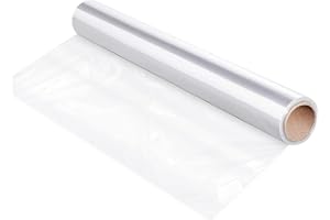 NEYLOKFEN Rouleau Film Transparent Emballage Fleuriste 35cm*15M/30M, pour Fleuriste,Paniers de Cadeau Emballage en Cellophane 3,3 mil (1 rouleau)