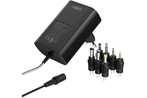 ANSMANN APS 1500 Alimentatore 12 V – Spina di alimentazione fino a max. 1500 mA (con 7 adattatori universali) Adattatore di a
