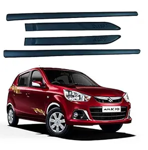 WHEELO Black Car Side Beading/Car Side Garnish/Car Door Garnish/Door Lining for Maruti Suzuki Alto K10 2014-2018 (Set of 4 Pieces)