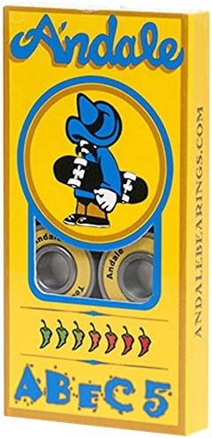 Andale Abec 5 Bearings Yellow Skateboarding Bearings