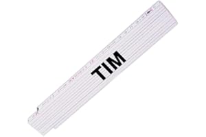 EUROFOTO Ruler with Name Tim for Men, High-Quality Branded Metre, Link Scale with Name Printed, Many Names to Choose From