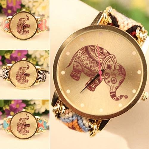 Women's Clock with Elephant Gift Idea India Tao
