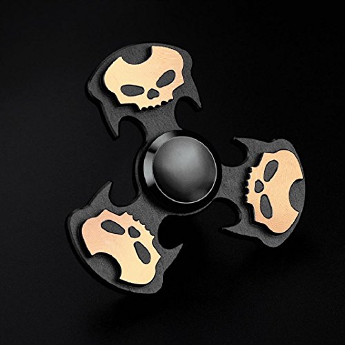 Legierung Fidget Hand Spinner Finger EDC Focus Stress Reliever Spielzeug für Kinder Erwachsene Geschenk (Schwarz) - 3