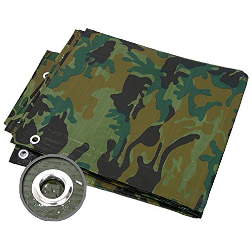 Abdeckplane 4x5m 90g/m² camouflage Holzabdeckplane Flecktarn Tarn - 2
