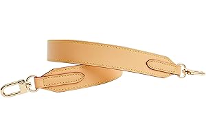 ‎SENRAL Senral Breit Schulterriemen Beige Vachetta Leder Taschengurt Handtaschenriemen Tragerieme 30 mm Kompatibel mit Monogram Azur Graceful mm,pm,Artsy (Vachetta Leather Strap)
