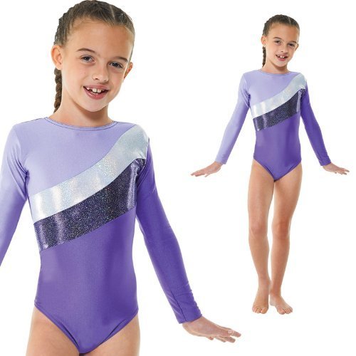 Body da ginnastica per bambini (GYM19) viola/lilla