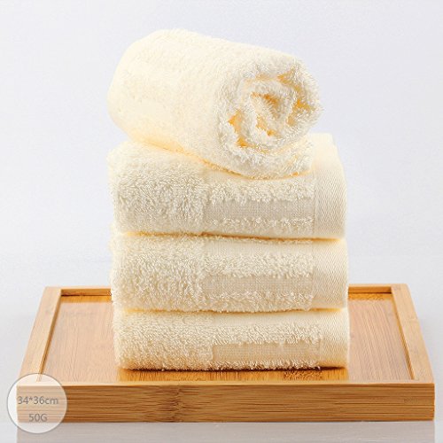 ZLR Soft Water Absorbent Pure Cotton Soft Towel Baby Kerchief Home Use Water Absorbent Wash Face Towel ( Towels * 4 )