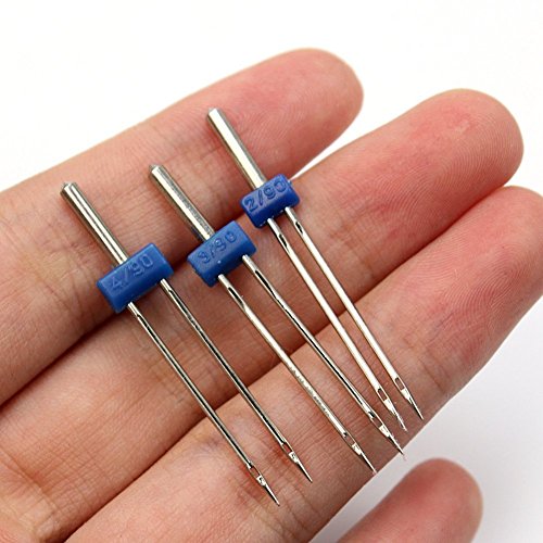 SolPortalHome 3Stück Zwillings- Nadeln Stecknadeln Flügel Maschine Accessories - 2