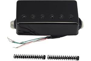 FLEOR Micros Humbucker à double bobinage Micros à pont à haut rendement Aimant en céramique 14~15k Compatible avec la guitare électrique de style LP pour pièces de rechange de guitare Noir