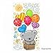 Produktbild nikima - 076 Wandtattoo Teddy in Kiste Luftballon Kinderzimmer Aufkleber Sticker - in 6 Größen - niedliche Kinderzimmer Sticker und Aufkleber süße Wanddeko Wandbild Junge Mädchen Größe 1000 x 560 mm