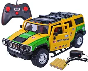 Toyshine RC Monster Truck Remote Control 1:16 Scale Electric Vehicle Off-Road Race Car with Oversize Tires Radio SUV RTR Beast Buggy Great Toy Gift for Boys Children (Yellow Color)