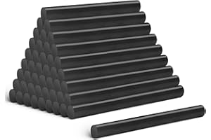 JIEGUANG Colle Pistolet à Colle, 100 Pièces 7 x 100mm Bâtons de Colle Chaude, Bâtons de Colle Thermofusible pour Pistolet à Colle Chaude (Noir)