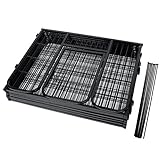 WOLTU HT2031m1 Welpenauslauf Absperrgitter Welpenzaun Freigehege Laufgitter Hunde Welpen 8 Elemente Metall 61x77cm - 6