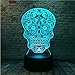 Produktbild Religiöse Skelett Schädel 3D Hologramm Blume Kreuz Illusion Vision Bulbing Tischlampe Traum 7 Farbe Touch Remote Nightlight Geschenke
