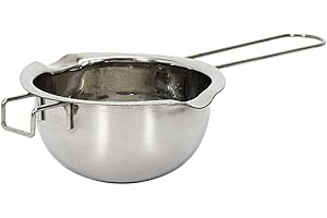 LILY COOK, KP5678, Bol Bain Marie Ergonomique en Acier Inoxydable, Idéal pour Fondre Chocolat et Préparer Sauces, Capacité Spacieuse, Fini Argent, Taille : Grande, Couleur : Argent